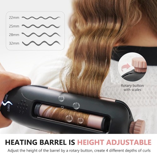 Janelove Hair Waver per Capelli Corti - Arricciacapelli Regolabile per Bacchetta Ondulata Spiaggia - Foto 3 di 5