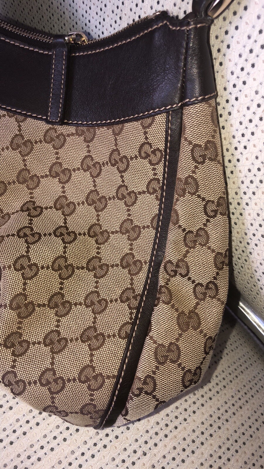 GUCCI ~ Large GG monogram Canvas D ring Hobo Bag  ~ 100percent AUTHENTIC image 5