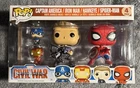 Funko POP 4 Pack Spider-Man Hawkeye Iron Man Captain America Marvel Civil War