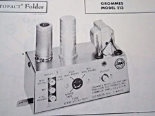 GROMMES 213 PREAMP PREAMPLIFIER PHOTOFACT