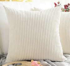 Big Large Cushion Covers Plain Corduroy Cord Jumbo 22x22" / 55x55cm Pillow Case