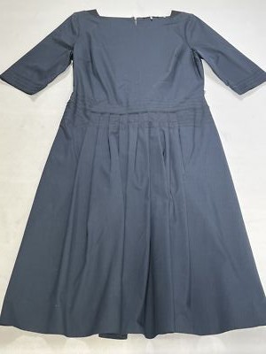 Womens Elie Tahari Blue 3/4 SLeeve Pleated Dress Size 8 NEW | eBay