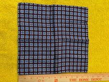 T.M. Lewin Burgundy 12" Printed Silk Pocket Square Made in Italy EUC