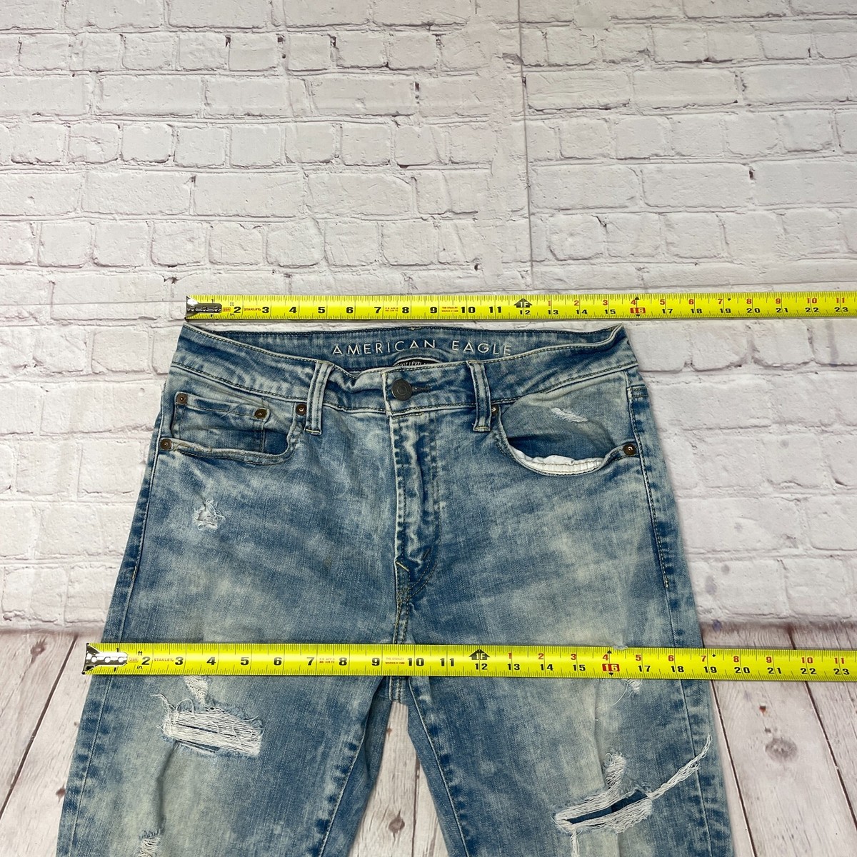 American Eagle X Young Money Men Stacked Skinny Jeans Size 31x35