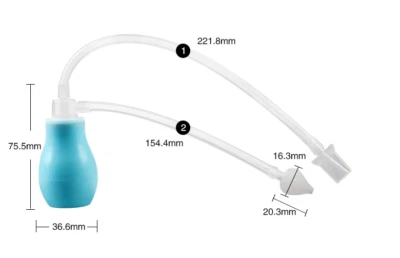 MARKENLOS Baby Kinder Nasensauger Nasenreiniger Oralflora® – per Mundstück saugen -Silikon