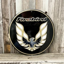 Pontiac Firebird Trans Am Round 12" Embossed Metal Tin Sign Garage Car Man Cave