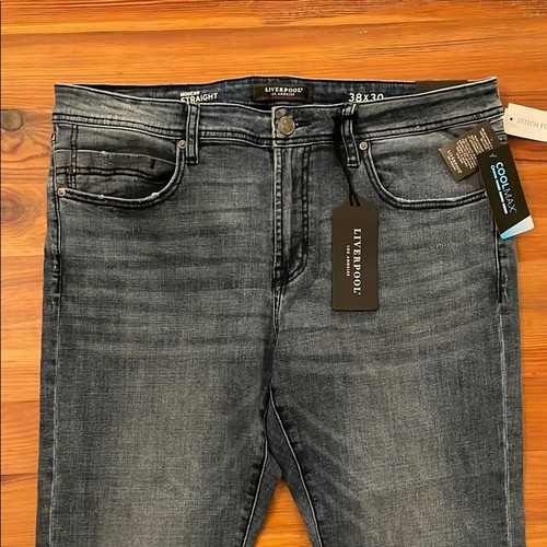 Liverpool Modern Straight Coolmax Denim Blue Jeans Mens Size 38x30 NEW Stitchfix - Picture 12 of 13