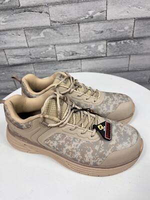 GEORGIA BOOT Men's Composite Toe Athletic Shoes Khaki Camo Size 8W