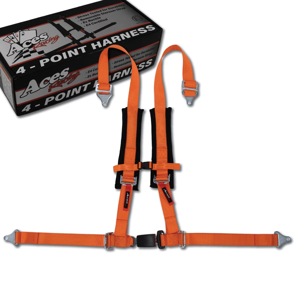 Pair of Orange 4 Point Harnesses For RZR 170 Foto 4 de 4