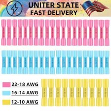 Heat Shrink Butt Splice Wire Connector Insulated Waterproof Crimp Terminals USA