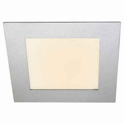 LED Einbauleuchte Panel silber 200x200mm 11 Watt warmweiß IP4 Decke Lampe