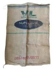 Vintage Cafe Do Brasil  Burlap Sack Bag 38 x 27 VL Via Latina Nutvicional