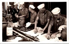 RPPC WWII Farragut ID US Naval Training Station Wash Day photo postcard JP5