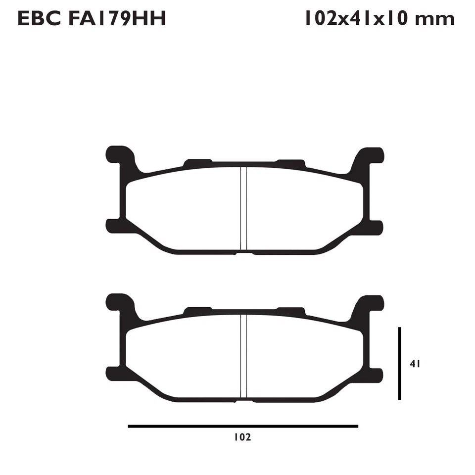 Pastillas de freno sinterizadas EBC FA252HH X2 para Yamaha YZF 1000 R Thunderace 96-01 Foto 3 de 4