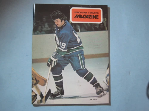 1973/74 VANCOUVER CANUCKS DETROIT RED WINGS PROGRAM THOM BERGMAN ALEX DELVECCHIO