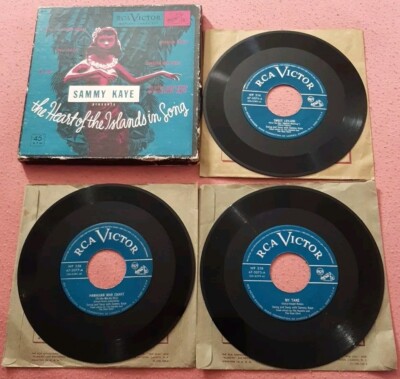 Sammy Kaye Presents The Heart Of The Islands In Song 3 45 box set RCA Victor vg+