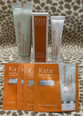 Kate Somerville Lot of 7: 3 EXFOLIKATE Treatment & 4 EXFOLIKATE Cleanser~New
