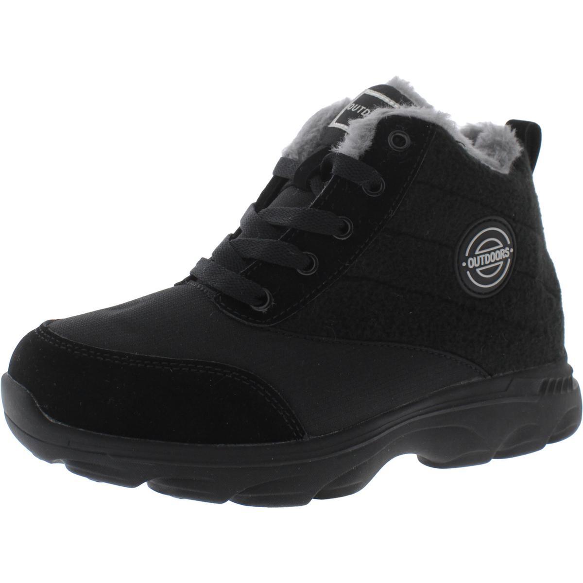 Уличная женская походная обувь черного цвета с искусственным мехом, кроссовки 41.5 Medium (B, M) BHFO 1713