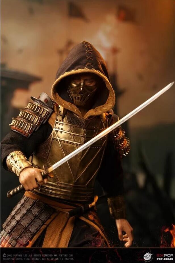 Pop Toys Pop-EX049 スコーピオン 1/6 フィギュア POPTOYS Scorpion Mortal Kombat 1/6 Action Figure 12'' Model