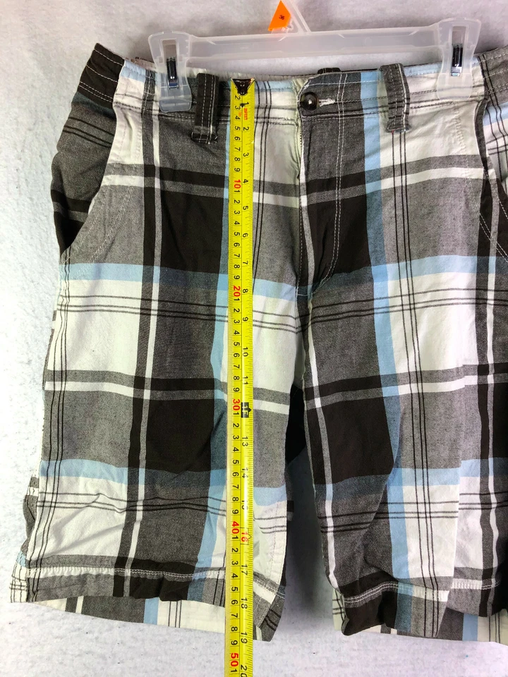 Pantalones cortos Arizona de tiro medio a cuadros al tacto suave para hombre talla 32 31" cintura 100 % algodón Foto 3 de 4