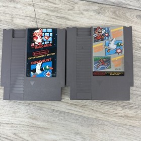 Lot Of 2 Nintendo NES Super Mario Bros. Duck Hunt And Mario Duck Hunt Authentic
