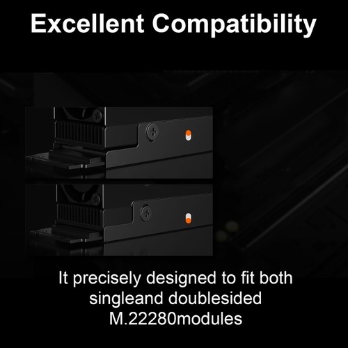 Maintain Stable Operating Temperatures M.2 2280 SSD Heatsinks Metal Base - Photo 3/8
