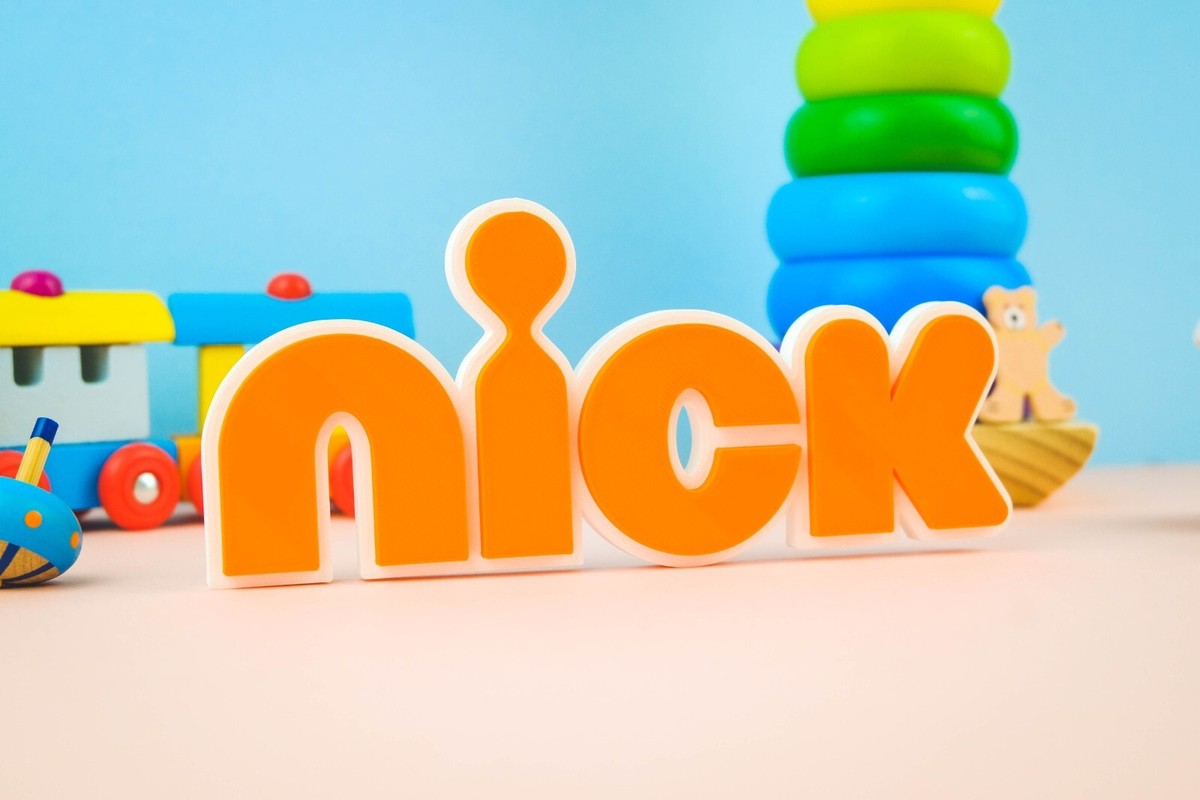 Nick Logo 3D Printed Kids Toy Gift Pretend Play Television Nickelodeon  Junior