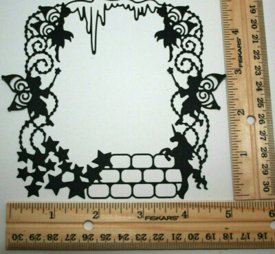 5 WINTER FAIRY FRAME cardstock paper die cut embellishments 