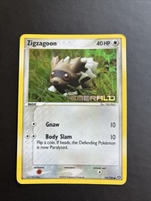 Pokémon TCG Zigzagoon EX Emerald 74/106 Reverse Holo Stamped Yuka Morii LP on eBay