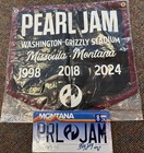 Pearl Jam B-Ball/Banner/License Plate Combo - Missoula Montana Dark Matter Tour — photo 1