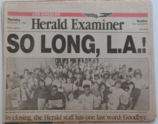 LOS ANGELES HERALD EXAMINER FINAL EDITION NOVEMBER 2, 1989 FULL NEWSPAPER ISSUE