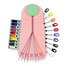 Kit para hacer pulseras Choose Friendship 20 hilos precortados almacenamiento de telar portátil