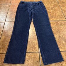 Vintage 70s Lee Corduroy Micro Cord Pants Navy Blue 32x31