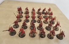 Warhammer Age Of Sigmar Khorne Bloodletters x 30 bemalt und auf Basis