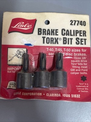 Lisle 27740 - Brake Caliper Torx Bit Set (3/8'' Drive) Made In The USA.