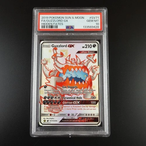 PSA 10 Guzzlord GX SV71/SV94 Pokemon Hidden Fates Full Art Holo Card