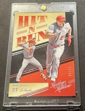 2019 PANINI LEATHER &LUMBER MIKE TROUT HIT N RUN HOLO SILVER SP #’ 04/25!