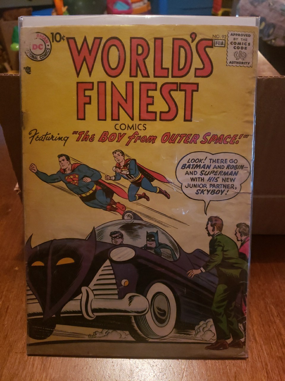 WORLD'S FINEST #92 1958 Curt Swan Stan Kaye Edmond Hamilton Comic