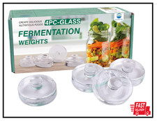 4 Pack Easy Grip Handle Glass Fermentation Weights Great Mason Jar Wide Mouth.