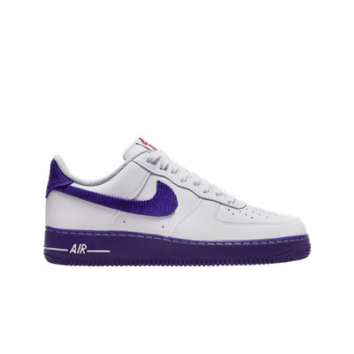 Nike Air Force 1 '07 LV8 EMB White and Court Purple DB0264-100 Authentic Men