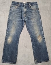 Vintage Levi's 517 Jeans Mens 34x30 Boot Cut Distressed Faded Blue Mexico