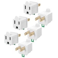 2 Prong to 3 Prong Outlet Plug Adapter, Three Prong to Two Prong Adapter Conv...
