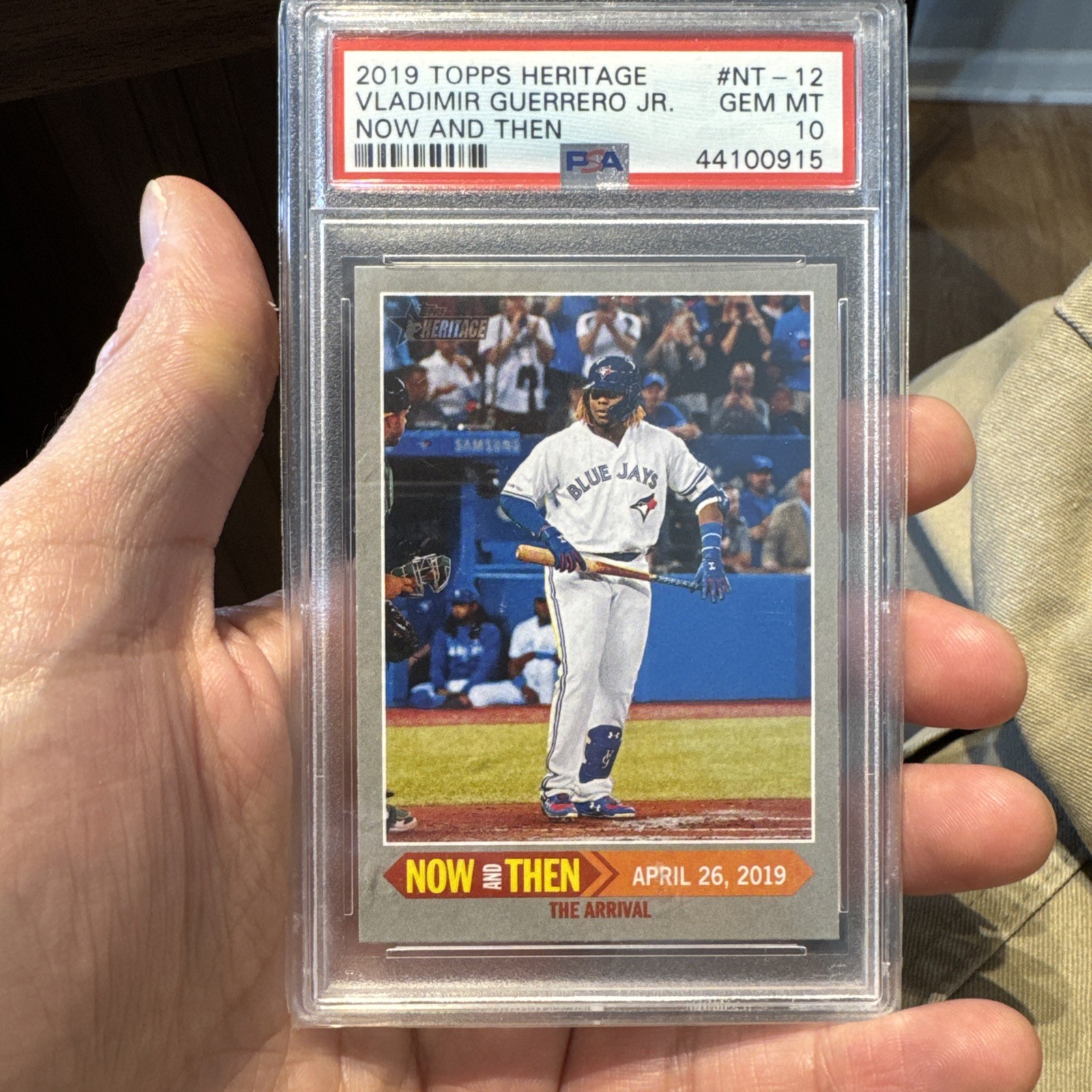 2019 Topps Heritage #NT-12 Vladimir Guerrero Jr. "Now & Then" Mint Rookie PSA 10