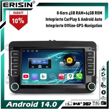 8-Core Android 14 Autoradio DAB+BT für VW Golf 5 6 Passat Polo Touran Caddy Seat