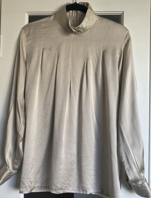 Vintage Silk Blouse Escada- Margaretha Ley- Quiet Luxury-German made-Size 6 US