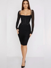 House of CB Freyja Black Corset Dress Size XS (cup A-C)