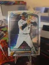 2025 Bowman Draft Leo De Vries #BDC-87 Mojo Refractor Athletics Mega Box A’s