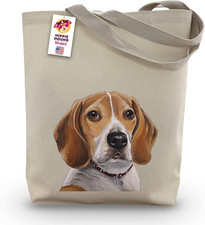 Beagle Tote Bag - Made in USA, Direct from the Artist -Handmade Totes - Dog Canv