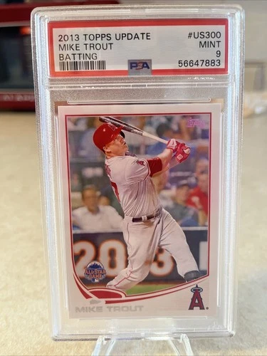2013 Topps Update Mike Trout All Star Game Batting #US300 PSA 9 Mint