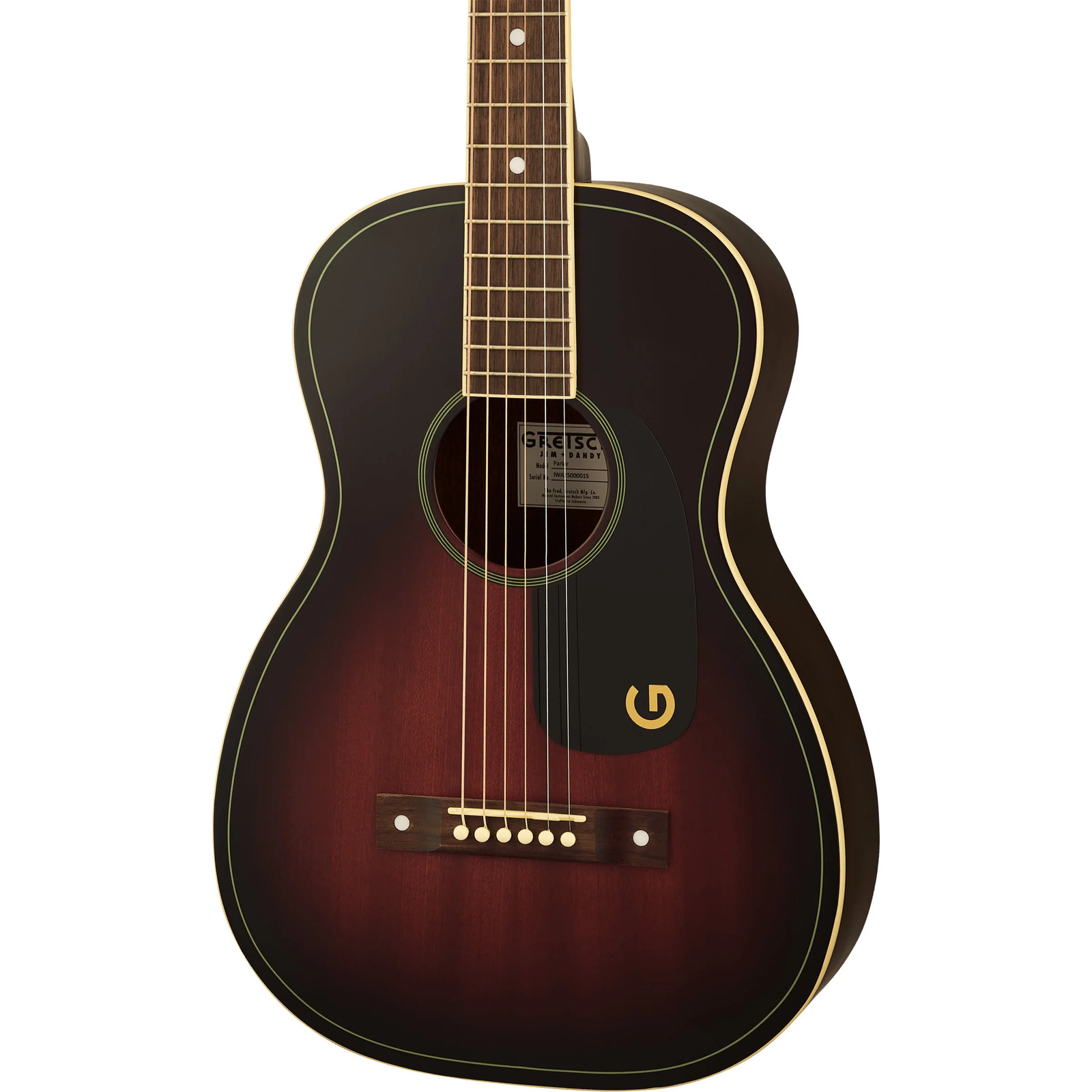 Gretsch Jim Dandy Parlor Guitar - Walnut Fingerboard, Deep Cherry Burst